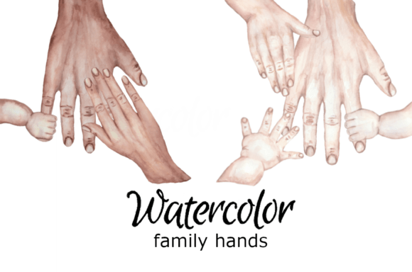 h1>WATERCOLOR CLIPART Family Hands: A Versatile Illustration for Warm Brand Storytelling
