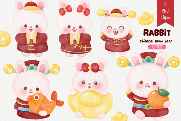 h1Chinese New Year Rabbit Watercolor Bunny Illustrations for Festive Branding/h1