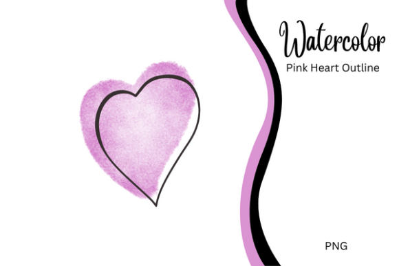 h1Watercolor Pink Heart Outline: A Versatile Illustration for Crafters and Handmade Sellers/h1