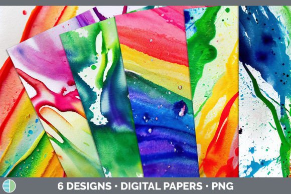 h1Watercolor Rainbow Backgrounds Digital: Illustrations for Vibrant Brandingh1