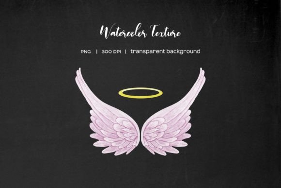 Pink Watercolor Angel Wings Illustrations for Branding and Creative Projects