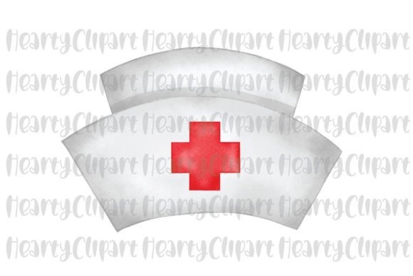 Reviewing Nurse Hat PNG Watercolor Clipart for Branding & Marketing Use