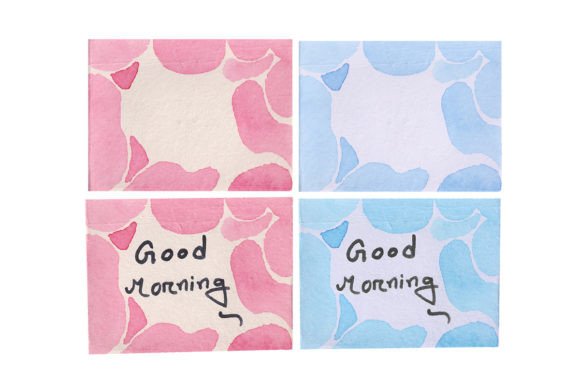 Sticky Note Background. Watercolor: A Fresh Illustration for Modern Branding