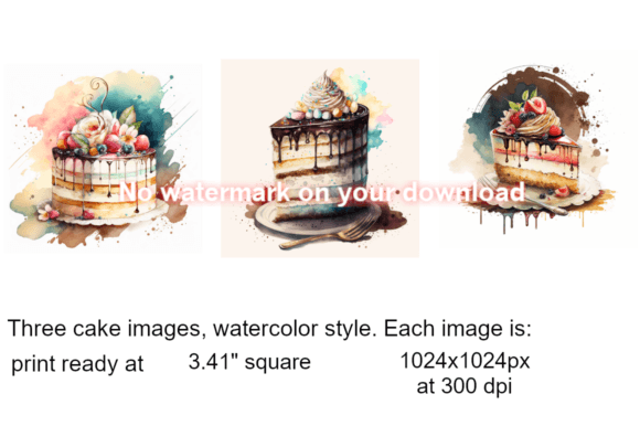 Three Cakes in Watercolor Style: A Brand Designer’s Review of a Versatile Illustration Asset