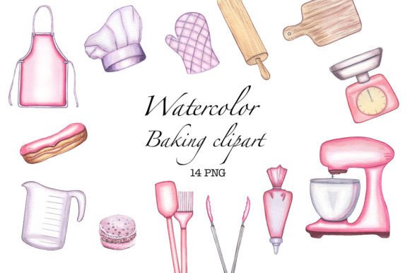 Watercolor Bakery Clipart: A Brand Designer’s Take for Local Business Packaging and Branding