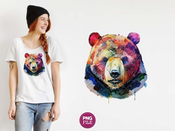 Watercolor Bear PNG Clipart: A Versatile Illustration for Bloggers and Digital Publishers