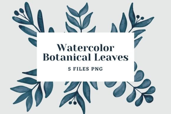Watercolor Botanical Leaves Pack 28 for Illustrations & Digital Product Sellers