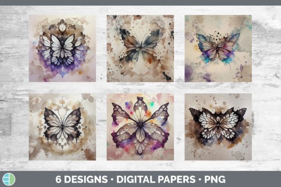 Watercolor Butterfly Backgrounds Digit Review