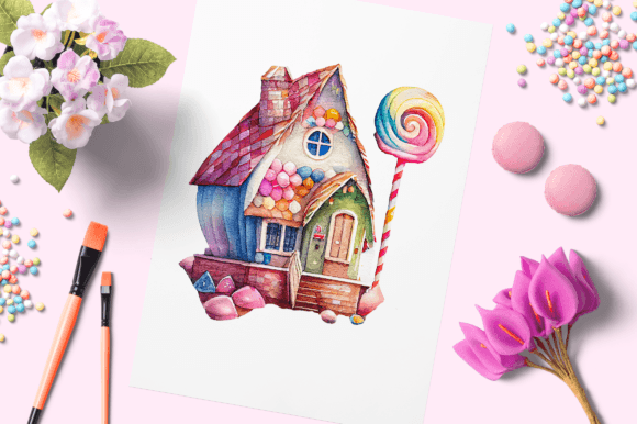 Watercolor Candy House 12: A Practical Illustration for Etsy & Print-on-Demand Sellers