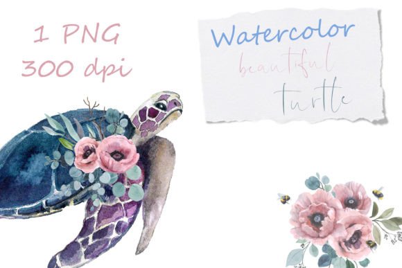 Watercolor Clipart: Sea Turtle Ocean Illustrations for Authentic Branding