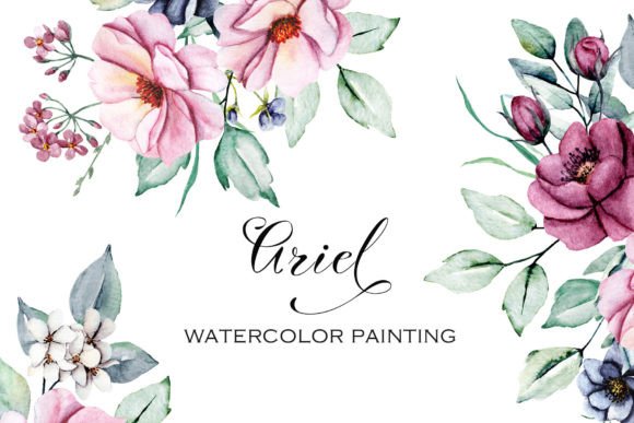 Watercolor Flowers, Floral Set Ariel: A Designer’s Review for Branding and Commercial Projects