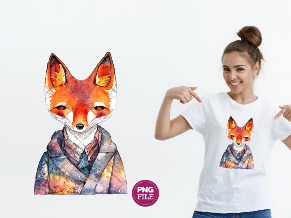 Watercolor Fox PNG Clipart for Crafting: Cute, Versatile Illustrations for Cricut, Stickers & Handmade Business