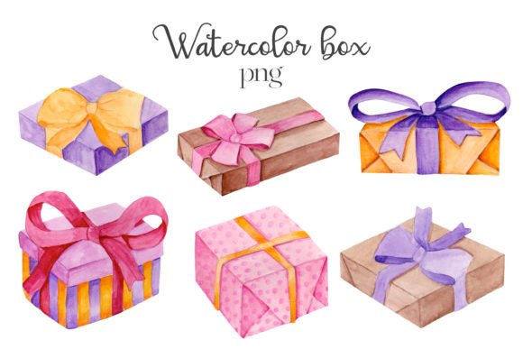 Watercolor Holiday Box: A Seasonal Illustration for Bloggers & Digital Publishers