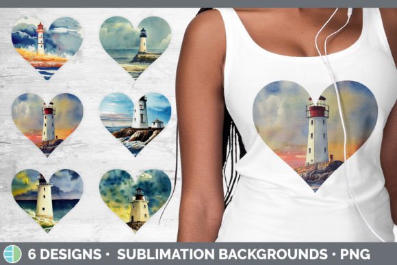 Watercolor Lighthouse Hearts Illustrations: A Blog Designer’s Review