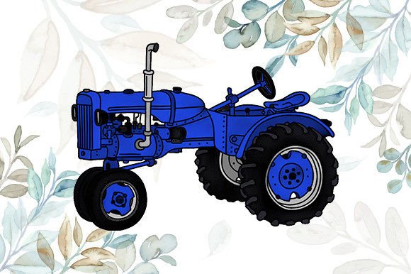 Watercolor Old Tractor Illustrations for Authentic Brand Storytelling