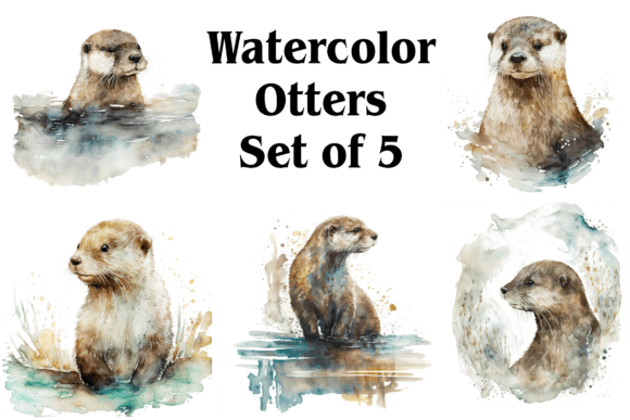 Watercolor Otters: A Versatile Illustration for Playful, Approachable Branding