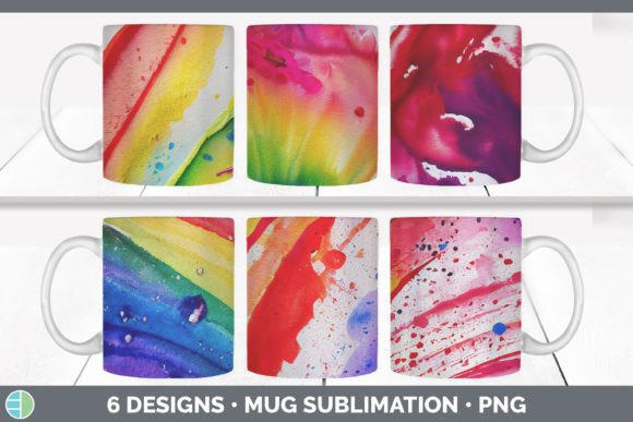 Watercolor Rainbow Mug Sublimation Cof Review