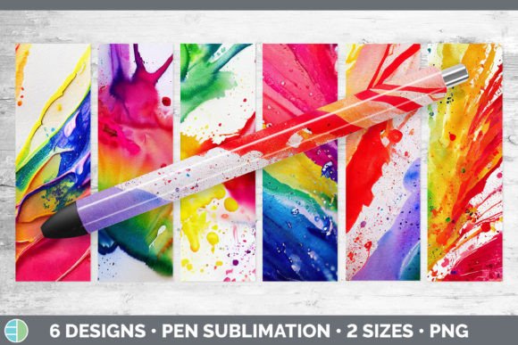 Watercolor Rainbow Pen Wraps Epoxy Sub – A Vibrant Illustration for Creative Content Publishing