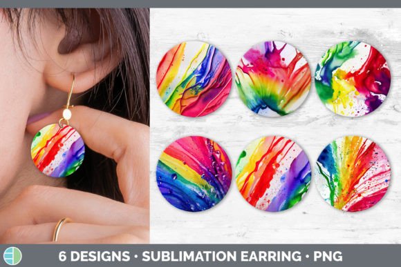 Watercolor Rainbow Round Earring Subli: A Designer’s Review for Real Client Projects