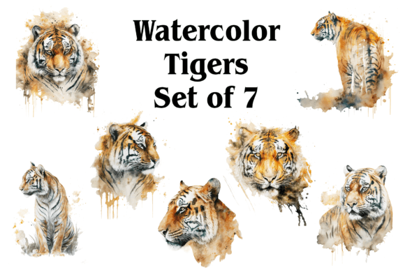 Watercolor Tigers Illustrations: A Fresh Visual Voice for Creative Blogs