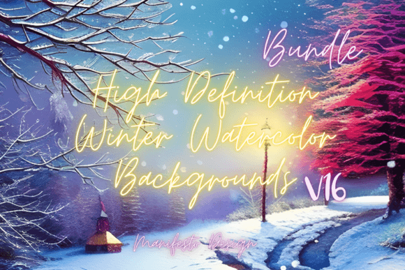 Winter Watercolor Background V16: A Fresh Illustration for Modern Branding and Marketing